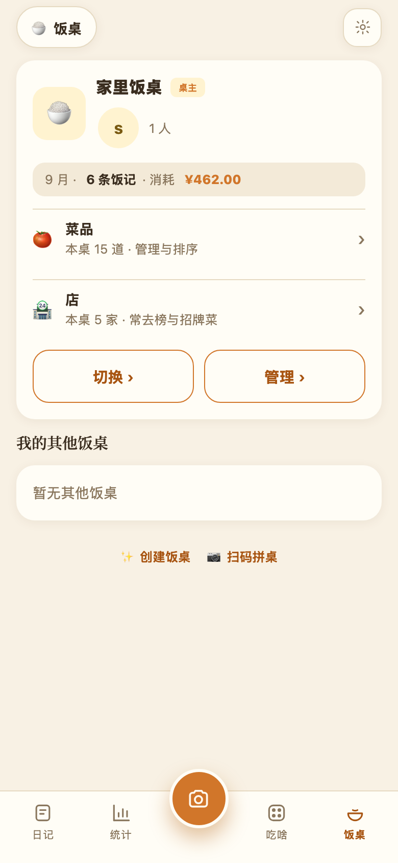 饭桌共享界面截图
